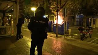 Tercera noche de disturbios contra el confinamiento en Logroño [upl. by Nylirac738]