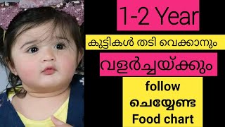 12 വയസ്സുള്ള കുഞ്ഞുങ്ങളുടെ Breakfast LunchDinner One Year Baby Food Chart MalayalamDIET PLAN [upl. by Boys]