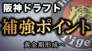 【黄金期へ】阪神ドラフト補強ポイントを考える【阪神タイガース】 [upl. by Negiam]