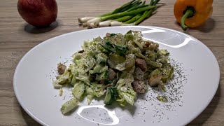 💥Salad with white cabbage bacon and fresh cucumber💥Sałatka z białej kapusty boczku i ogórków [upl. by Nosecyrb]