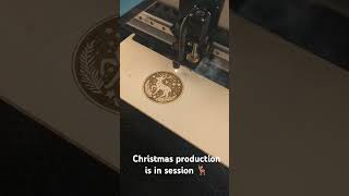 Custom Christmas ornaments with the Omtech Polar christmas wood ornaments [upl. by Elroy]