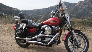 Harley Davidson FXR FXLR Low Rider Motorcycle Review Video [upl. by Arahsit]