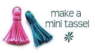 Make a mini tassel  craft tutorial [upl. by Ranjiv]