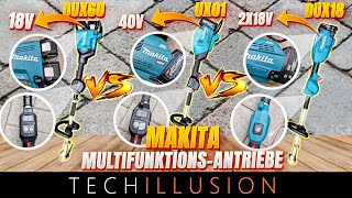 🔥DER GROßE VERGLEICH😨 MAKITA Akku Multifunktionsantriebe Vergleich DUX18Z DUX60Z UX01GZ Test [upl. by Ennad574]