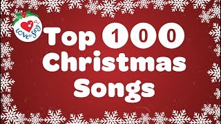 Top 100 Christmas Songs and Carols Playlist with Lyrics 🎅 Best Christmas Songs 🎄 [upl. by Nosnirb]