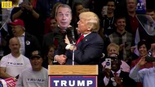 When Nigel Farage met Donald Trump [upl. by Ardnuassac]