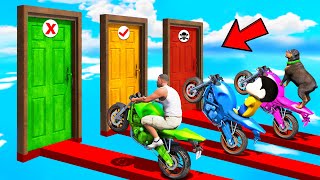 SHINCHAN AND FRANKLIN TRIED CHOOSE THE RIGHT DOOR CHALLENGE IN GTA 5 [upl. by Seamus]