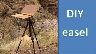 DIY easel for watercolor sketching and painting en plein air Compact lightweight amp easy to make [upl. by Mahseh]