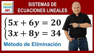 SISTEMA DE ECUACIONES LINEALES 2×2 POR MÉTODO DE ELIMINACIÓN  Ejercicio 1 [upl. by Anselmo]