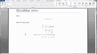 Intro til WordMat [upl. by Anaiq]