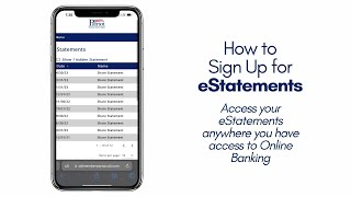 How to Sign up for eStatements  Mobile [upl. by Eibot]