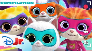 SuperKitties SuPurr Adventures Shorts  Oopsie Kitty amp MORE  Compilation  disneyjr [upl. by Ralina]