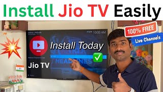 How To Install Jio TV App On Your Smart Android TV Easily   Install Jio TV in Smart TV [upl. by Bilicki]