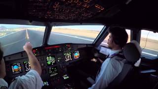 Lanzarote GCRR Cockpit view landing rwy 03 in dusk [upl. by Mile332]