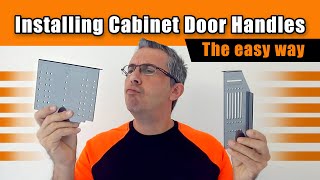 Installing Cabinet Doors Handles using templates  Ravinte template  The easy way [upl. by Danialah]