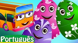 As Rodas do Ônibus Wheels on the Bus  Ovos de Surpresa Brinquedos  ChuChu TV Surpresa [upl. by Harris]