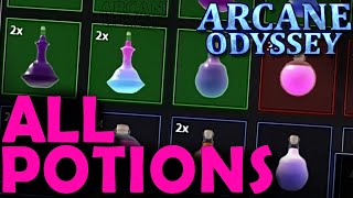 How To Brew ALL POTIONS  Arcane Odyssey [upl. by Auburta]