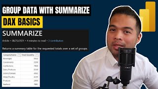 GROUP your data using SUMMARIZE DAX Function in Power BI  DAX Basics for Beginners in 2022 [upl. by Eliott940]