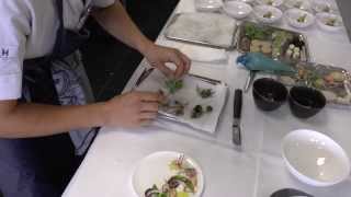 Syrco Bakker prepares a dish at Pure C in The Netherlands [upl. by Idnem68]