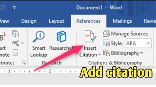 How to Add Citation and References in Word [upl. by Blim714]