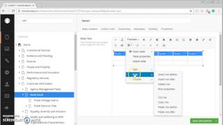 Umbraco 7  Change Table Cells to Header cells in Rich Text Editor RTE [upl. by Enneite]