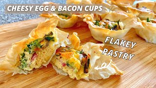 Cheesy Egg amp Bacon Filo Phyllo Cups You Need to Make for Breakfast [upl. by Adnohrahs106]