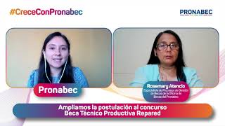 Ampliamos la postulación al concurso Beca Técnico Productiva Repared [upl. by Ycnaf]