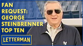 Fan Request New York Yankees George Steinbrenner Top Ten  Letterman [upl. by Aisayt]