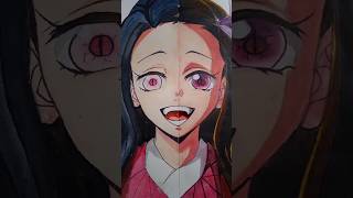 Nezuko drawing challenge 1 hour vs 10 hour drawing challengenezuko [upl. by Anelrahs]