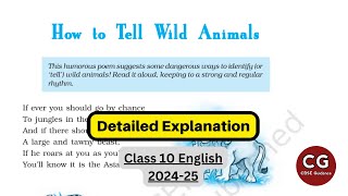 Class 10 CBSE How to Tell Wild Animals with One Shot and Poetic Devices [upl. by Block]