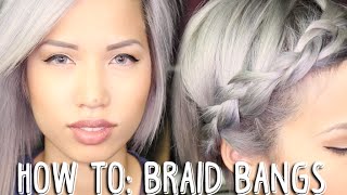 HOW TO  BRAID BANGSFRINGE [upl. by Besnard]