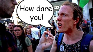 Meat Eating Environmentalist Triggered at Climate Protest [upl. by Burkley]