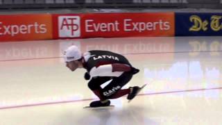 Haralds Silovs speedskating corner technique in slowmotion [upl. by Kcajyllib]