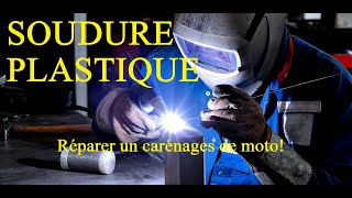 Réparer un carénage moto sans fibre  Soudure Plastique😅motorcycle fairing plastic welding [upl. by Hukill]