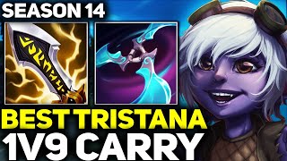 RANK 1 BEST TRISTANA IN THE WORLD 1V9 CARRY GAMEPLAY  League of Legends [upl. by Abigail905]