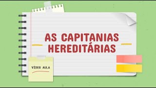 Resumo de História Capitanias Hereditárias [upl. by Weider]