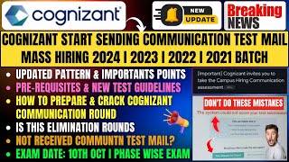 Cognizant Communication Assessment 2024  Exam Date 10 Oct  Updated Pattern Rounds Imp Guideline [upl. by Aniled700]