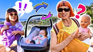 Bianca oublie son Baby Born sur laire de jeux 👶 Vlog famille pour enfants [upl. by Granoff]