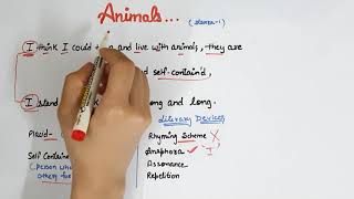 Literary Devices of Animals Poem  class 10  Easy Explanation  Question Answer [upl. by Introk]