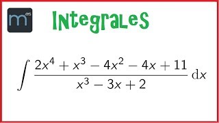 Integral fracciones simples raíces reales múltiples integrales racionales [upl. by Goodard]