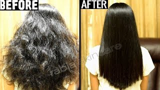 Keratin Treatment At Home for Straight Smooth Shiny Frizz Free Hair [upl. by Harshman]