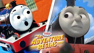 The Adventure Begins Thomas amp Friends Comparisons Runaway James Chase Crash 2016 [upl. by Enirak]