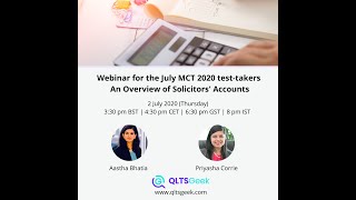 QLTS Geek Webinar Overview of Solicitors Accounts [upl. by Lidia720]