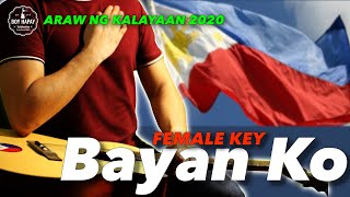 Bayan Ko  super instrumental guitar karaoke cover with lyrics [upl. by Grissel]