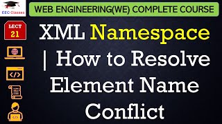 L21 XML Namespace  How to Resolve Element Name Conflict with Example  Web Engineering Lectures [upl. by Ydissahc]