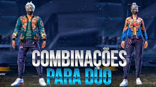 MELHORES COMBINAÇÕES DE ROUPAS NO FREE FIRE PARA DUO [upl. by Opal722]