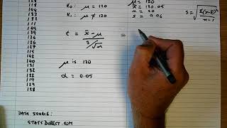 How To Perform a OneSample t Test By Hand [upl. by Lorain799]