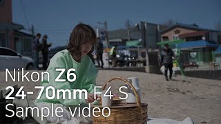 Nikon Z6  Nikkor Z 2470mm F4 Bokeh  Internal mic  Flat profile sample video [upl. by Nirroc]