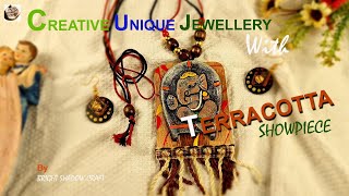 How To Make Unique Terracotta Jewellery  Creative Fashion Jewellery Idea [upl. by Nadda82]