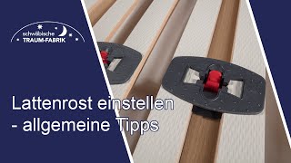 Lattenrost richtig einstellen  allgemeine Tipps [upl. by Blanchette]